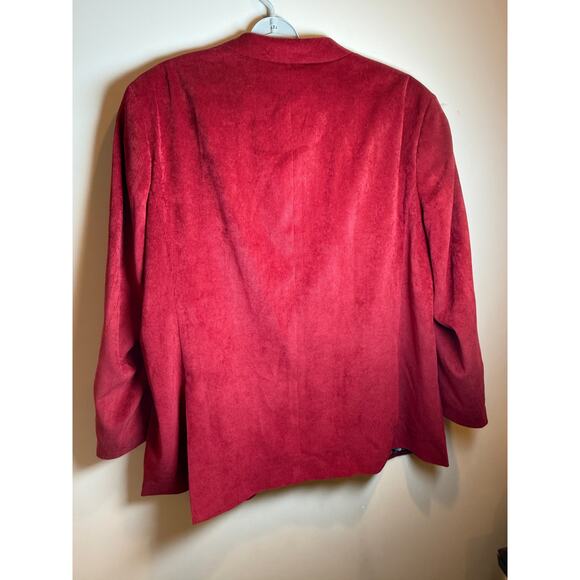 Alan Flusser Red Corduroy Blazer Men’s 46R XL - Picture 3 of 4